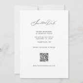 Modern Simple Elegant Text Photo Save the Date Invitation (Back)