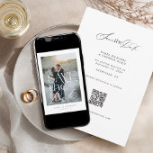 Modern Simple Elegant Text Photo Save the Date Invitation