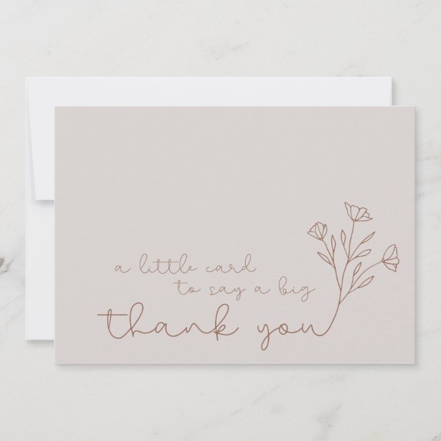 Modern Simple Elegant Thank You Card (Front)