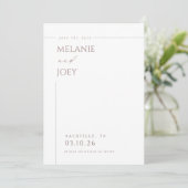 Modern Simple Elegant Typographic Save the Date Invitation (Standing Front)