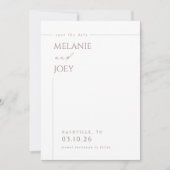 Modern Simple Elegant Typographic Save the Date Invitation (Front)