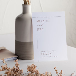 Modern Simple Elegant Typographic Save the Date Invitation