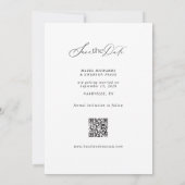 Modern Simple Elegant Typographic Save the Date Invitation (Back)