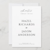 Modern Simple Elegant Typographic Save the Date Invitation (Front)