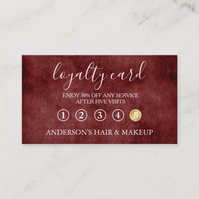 Modern Simple elegant typography Loyalty Card (Front)