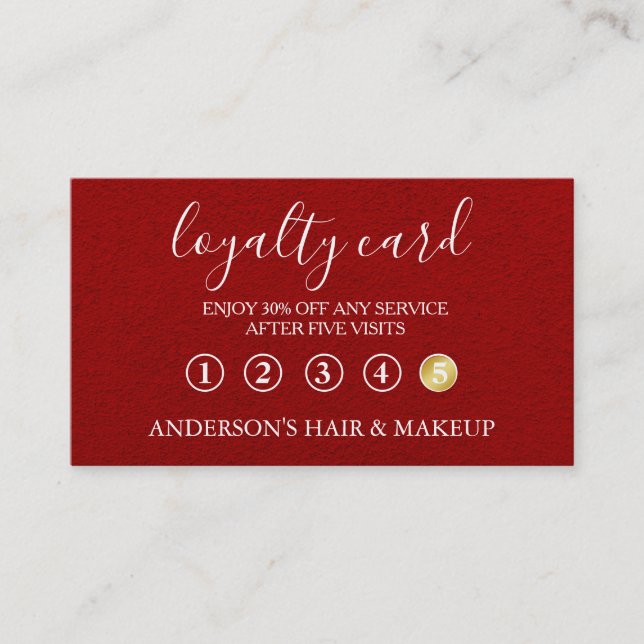 Modern Simple elegant typography Loyalty Card (Front)