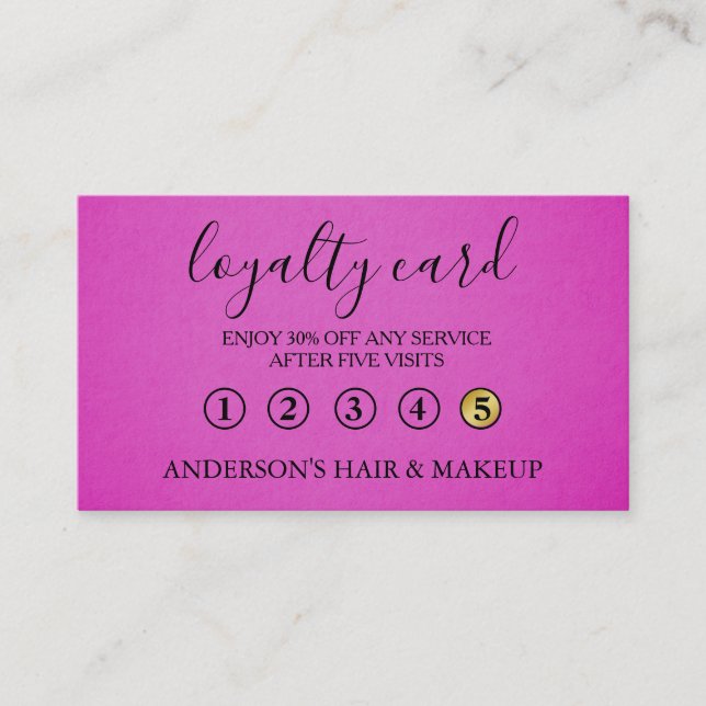 Modern Simple elegant typography Loyalty Card (Front)