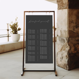 Modern Simple Elegant Wedding Seating Chart