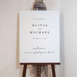 Modern Simple Elegant Wedding Welcome Sign