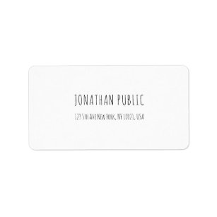 Plain White Labels | Zazzle