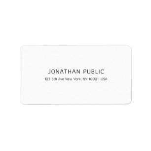 Modern Simple Elegant White Professional Template Label