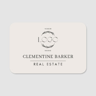 Modern simple Elegant your logo Name Tag
