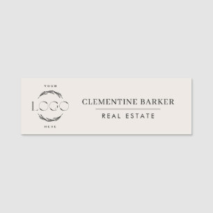 Modern simple Elegant your logo Name Tag