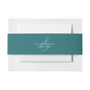 Modern Simple Emerald Green-Wedding- Invitation Belly Band