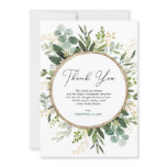 Modern Simple Eucalyptus Greenery Baby Shower Thank You Card Modern Simple Eucalyptus Greenery Baby Shower Thank You Card
