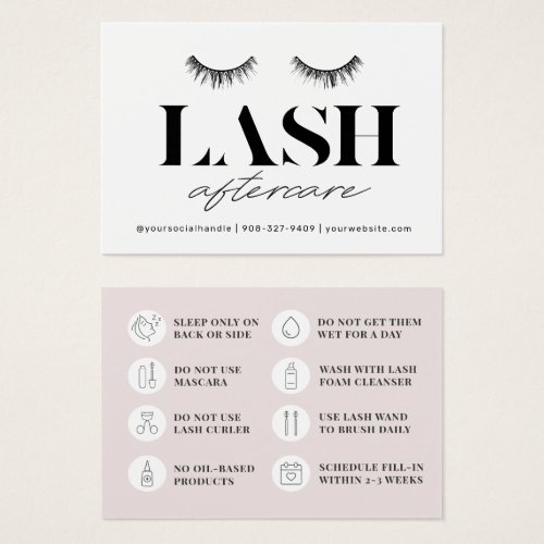 Modern Simple Eyelash Extensions Lash Aftercare 