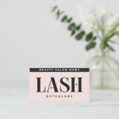 Modern Simple Eyelash Extensions Lash Aftercare  Business Card (Standing Front)