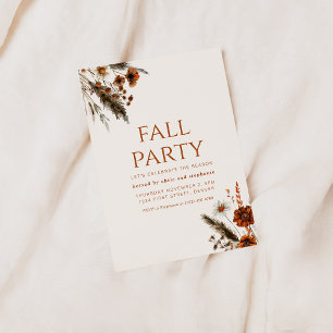 Modern Simple Fall Party Invite