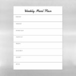 Modern Simple Family Meal Planner Magnetic Dry Erase Sheet<br><div class="desc">Modern Simple Meal Planner on a Magnetic Dry Erase Sheet for the fridge or any other magnetic surface,  makes meal planning easy. Fully customizable text elements and colors,  use this meal planning template to plan meals for the family or special dietary needs like keto,  etc.</div>