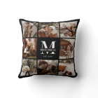 Modern Simple Family Photo Collage | Monogram Gift