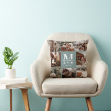 Modern Simple Family Photo Collage Sage Green