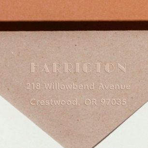 Modern & Simple Family Return Address Embosser
