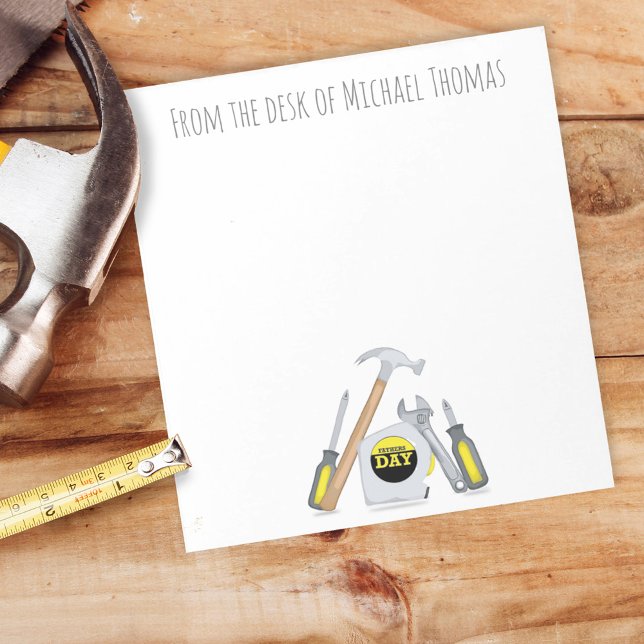 Modern Simple Father's Day Tools Minimal Whimsical Notepad (Creator Uploaded)