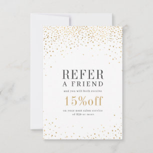 Modern simple faux gold glitter company logo thank you card
