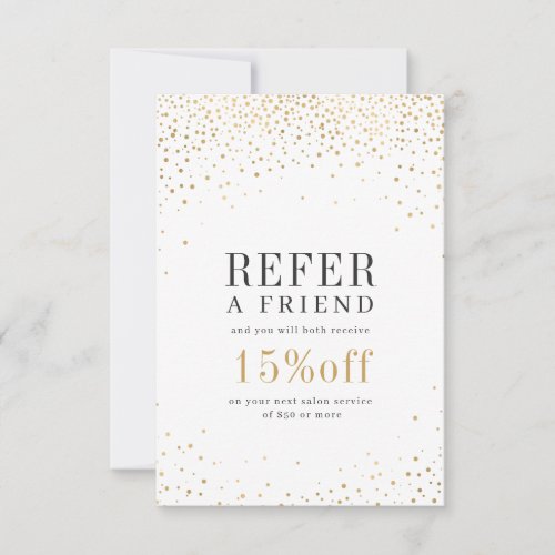 Modern simple faux gold glitter company logo  thank you card