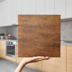 Modern Simple Faux Tan Leather Tile