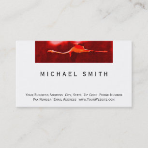 Modern Simple Flamingo Business Card