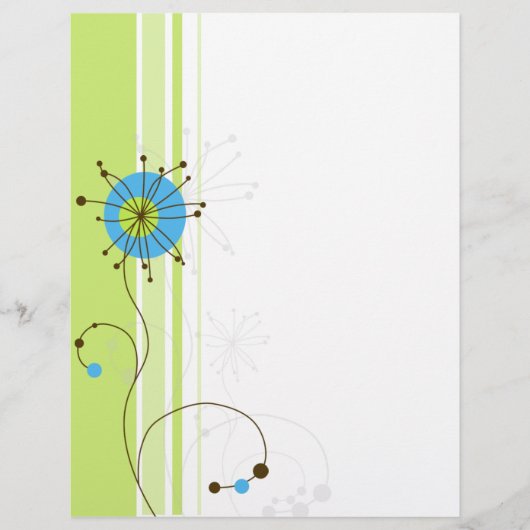 Modern Simple Flower Green Typography (Front)