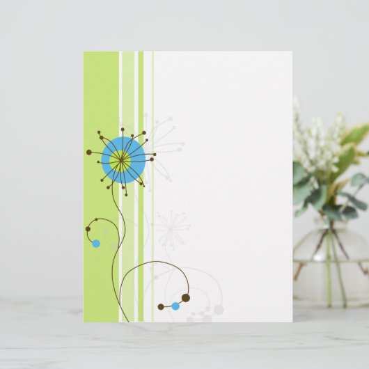 Modern Simple Flower Green Typography (Standing Front)