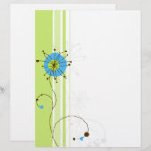 Modern Simple Flower Green Typography (Front/Back)