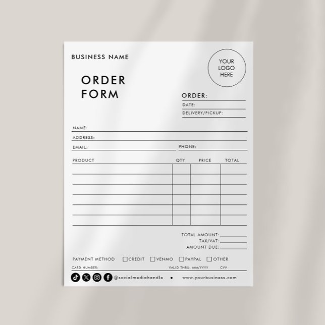 Modern Simple Formal Business Order Form (Creator Uploaded)