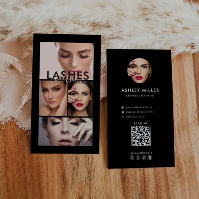 Modern Simple Formal Photo Black White Business Card (Creator Uploaded)