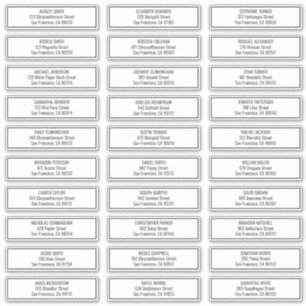 Modern Simple Frame Wedding Guest Names Address Sticker