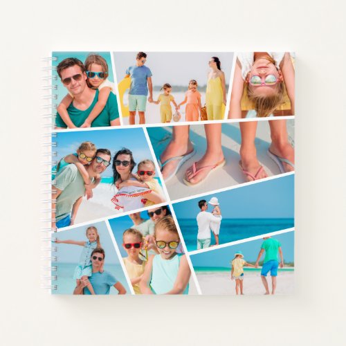  Modern Simple Fun Custom 9 Images Collage Photos Notebook
