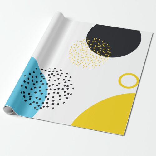 Modern simple fun Memphis style geometric art Wrapping Paper