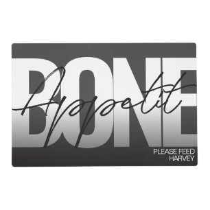 Modern Simple Funny Typography Dog Feeding Placemat