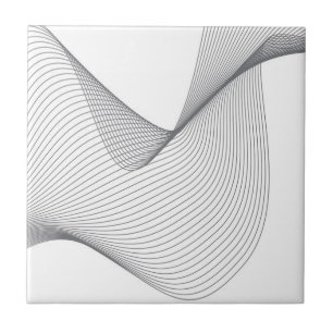 Modern, simple, futuristic urban wavy illustration ceramic tile