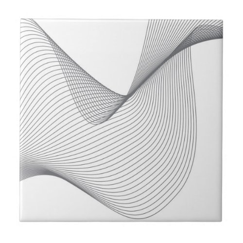 Modern simple futuristic urban wavy illustration ceramic tile