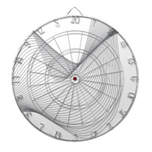 Modern, simple, futuristic urban wavy illustration dart board