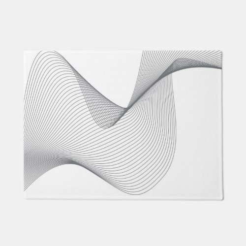 Modern simple futuristic urban wavy illustration doormat