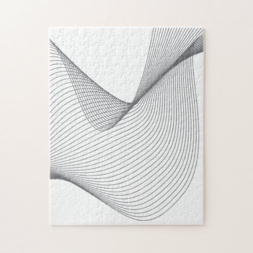 Modern simple futuristic urban wavy illustration jigsaw puzzle