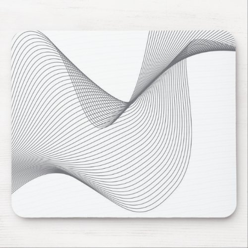 Modern simple futuristic urban wavy illustration mouse pad