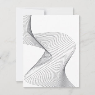 Modern, simple, futuristic urban wavy illustration note card