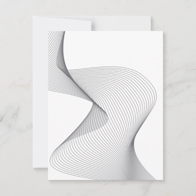 Modern, simple, futuristic urban wavy illustration note card (Front)