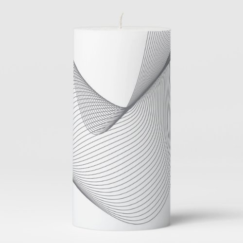 Modern simple futuristic urban wavy illustration pillar candle