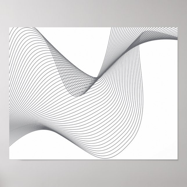 Modern, simple, futuristic urban wavy illustration poster (Front)